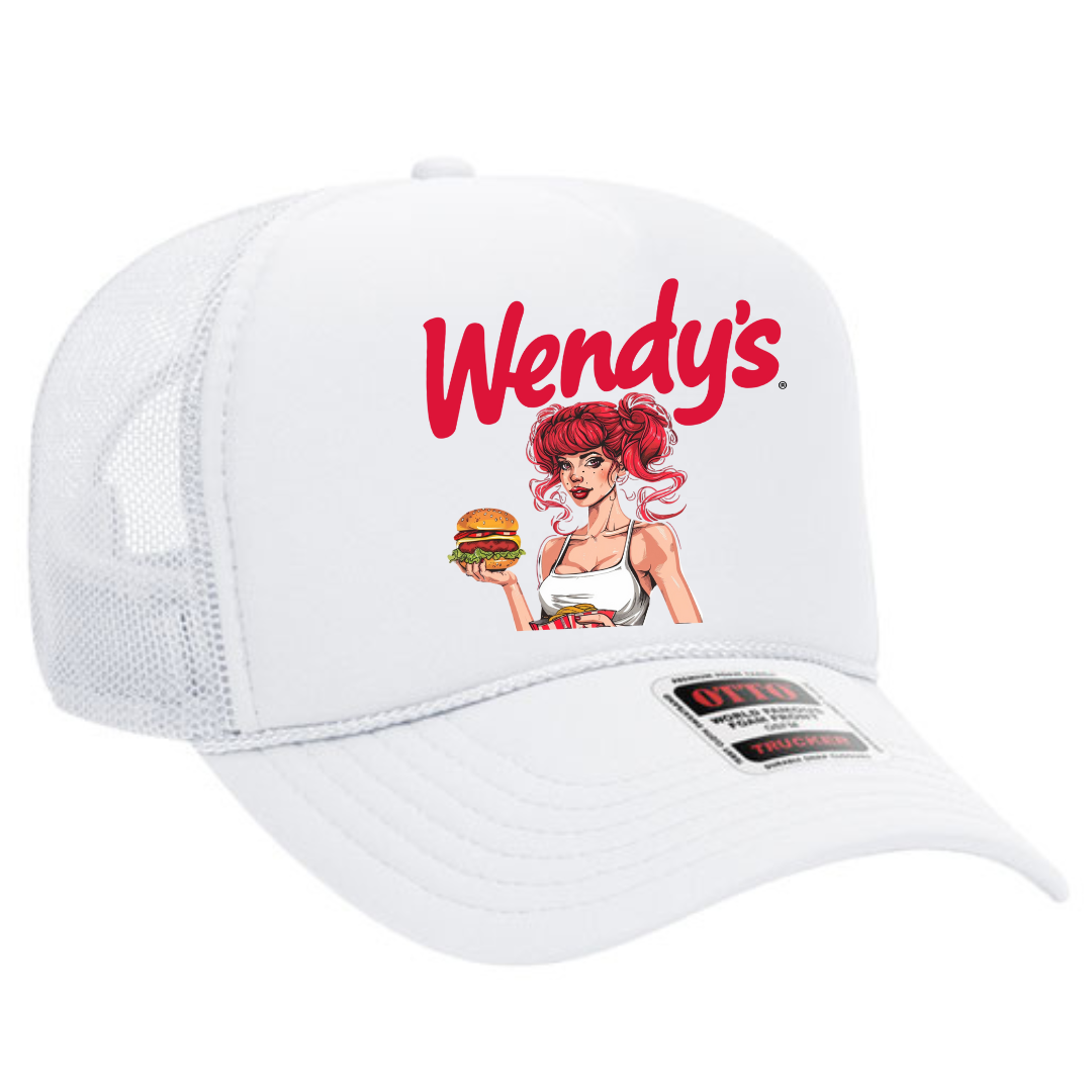Wendy's Black Trucker Snapback Hat