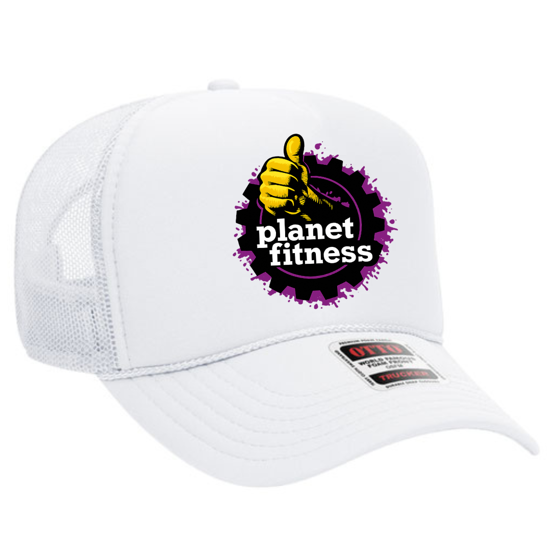 Planet Fitness Trucker Snapback Hat – Gym Lifestyle Mesh Cap, Adjustable Fit