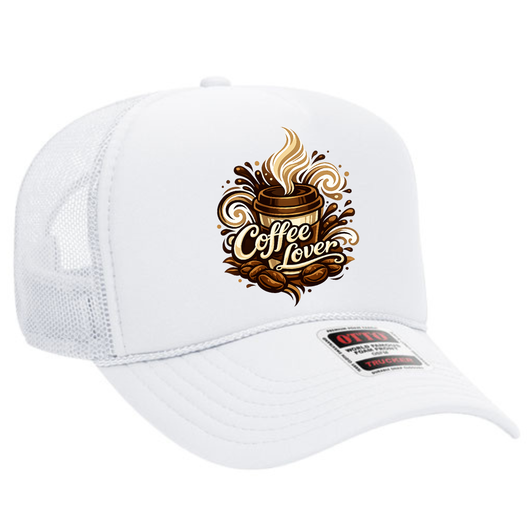 Coffee Lover Trucker Snapback Hat – Caffeine Life Mesh Cap, Adjustable Fit
