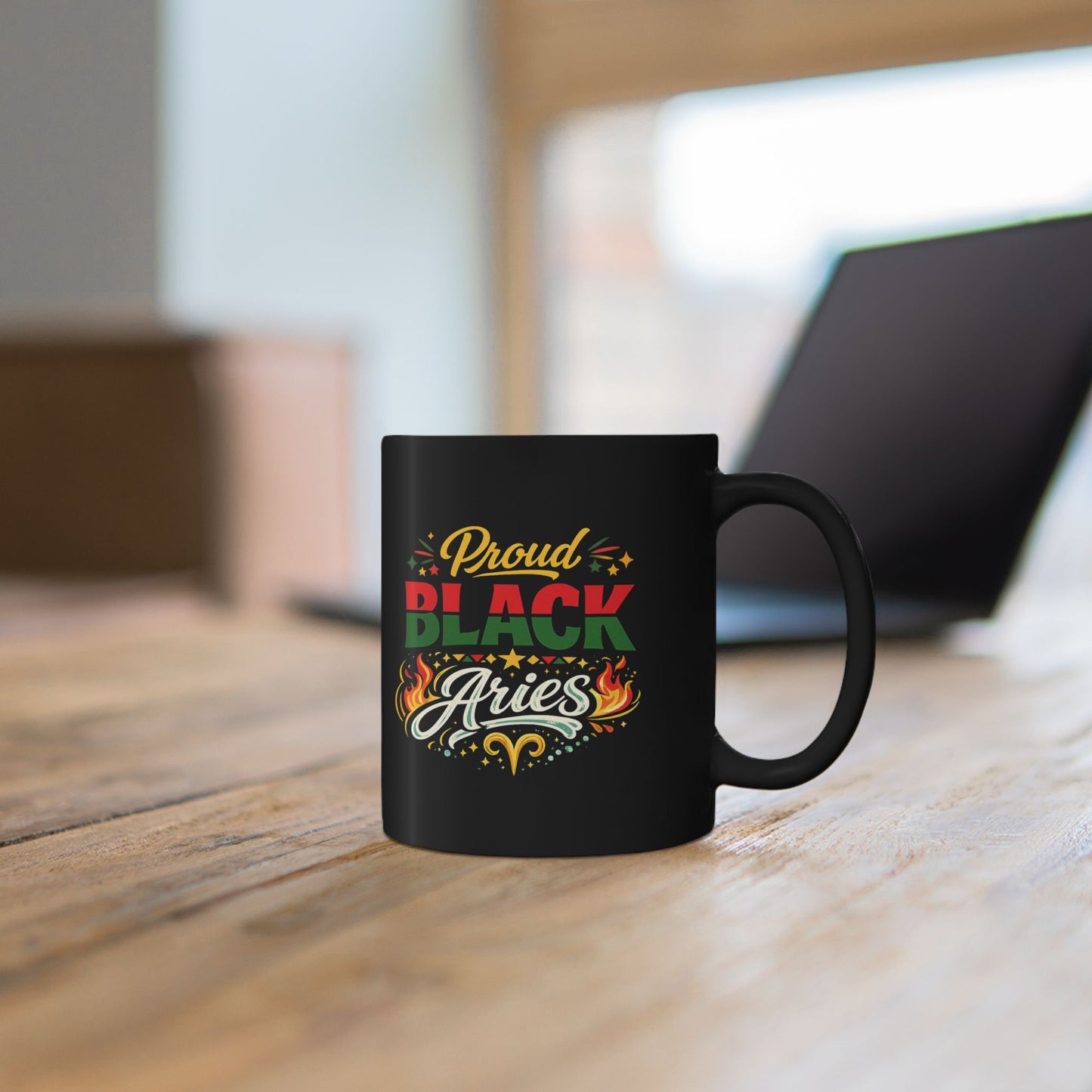 Proud Black Aries Mug — Zodiac Coffee Cup