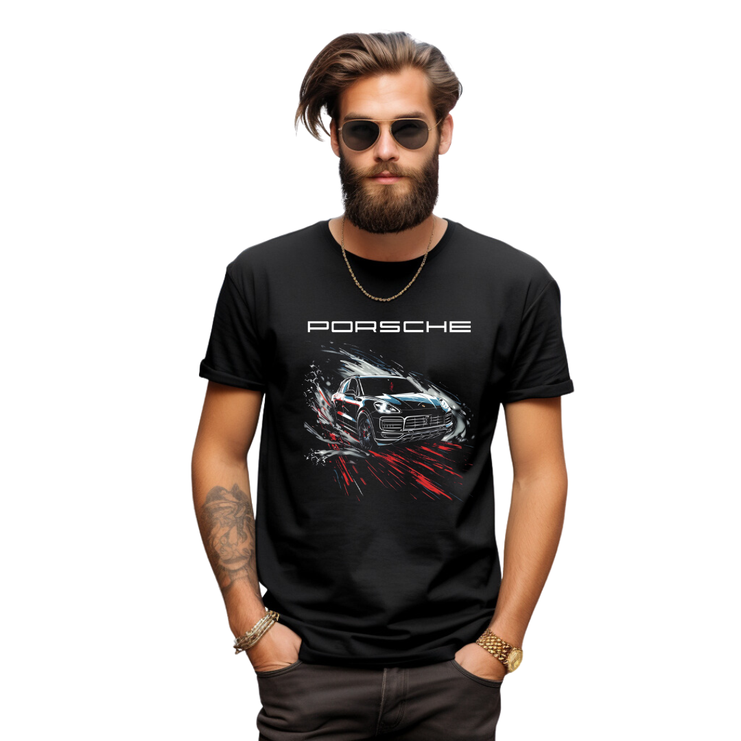 black porsche cayenne t-shirt for him and her