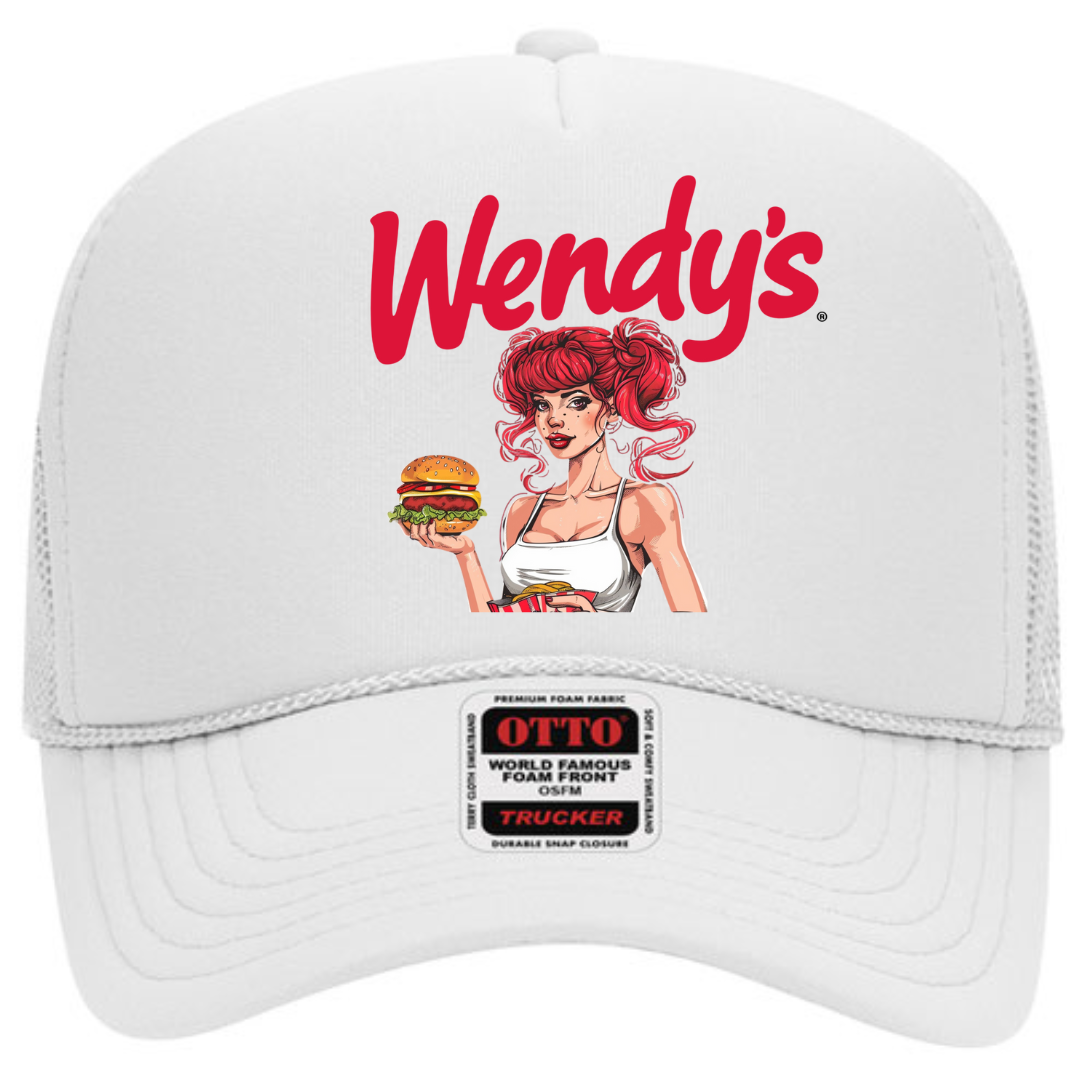 Wendy's Black Trucker Snapback Hat