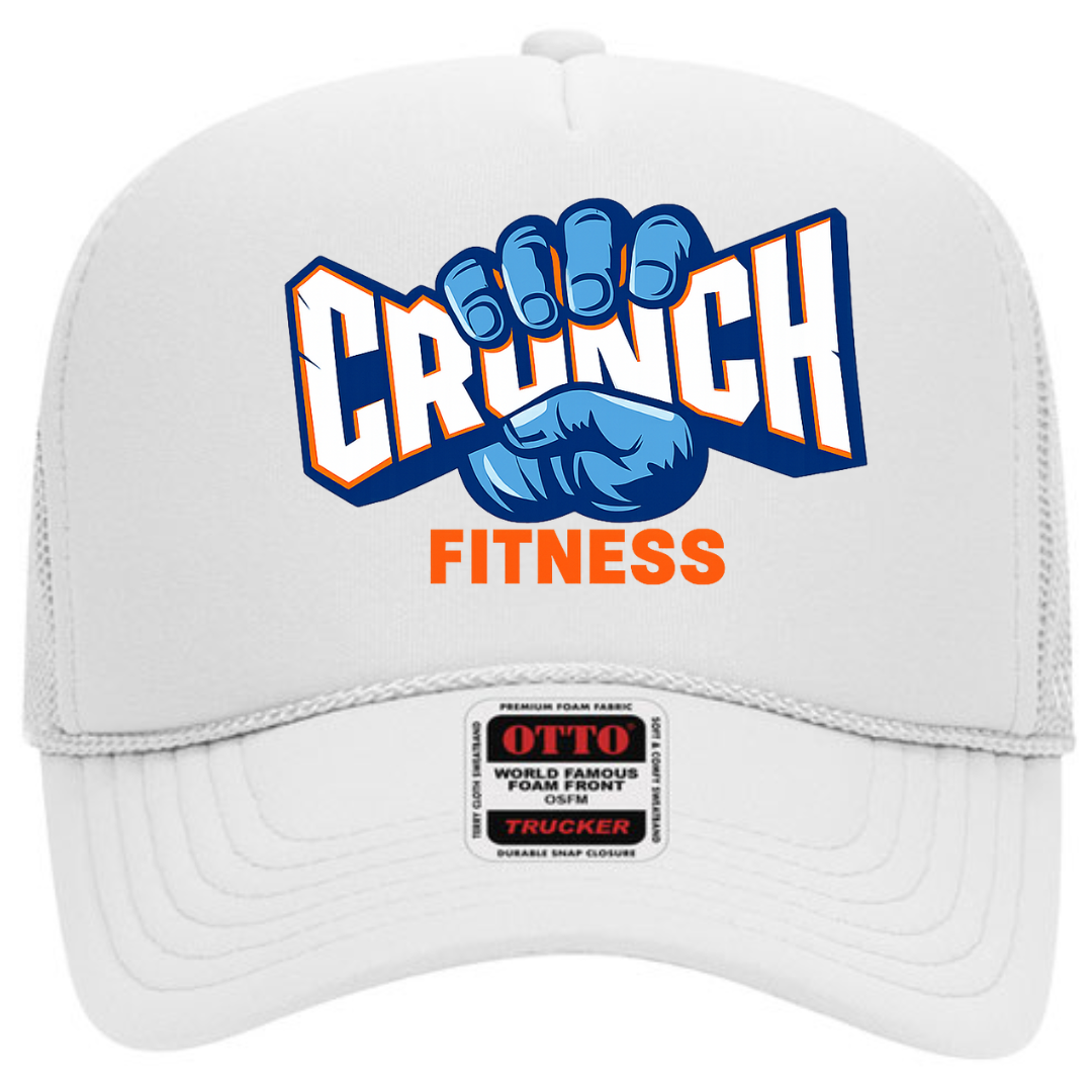 Crunch Fitness Trucker Snapback Hat – Gym Lifestyle Mesh Cap, Adjustable Fit