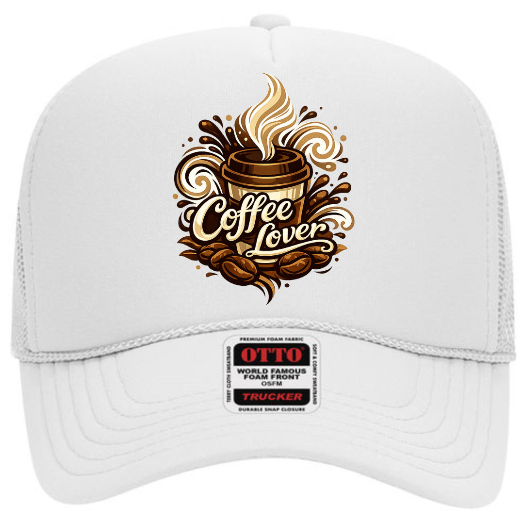 Coffee Lover Trucker Snapback Hat – Caffeine Life Mesh Cap, Adjustable Fit
