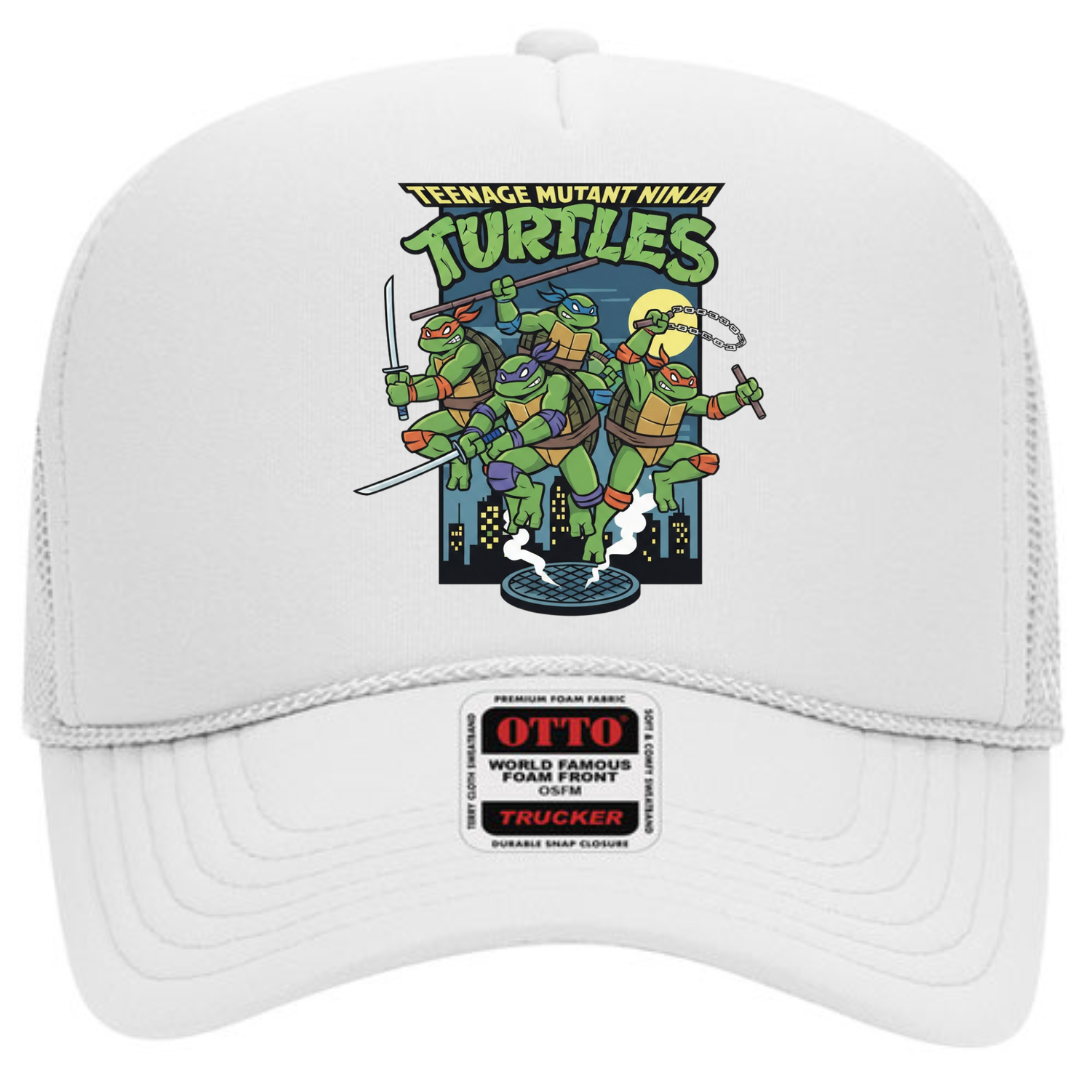 Teenage Mutant Ninja Turtles Trucker Snapback Hat – TMNT Retro Mesh Cap, Adjustable Fit