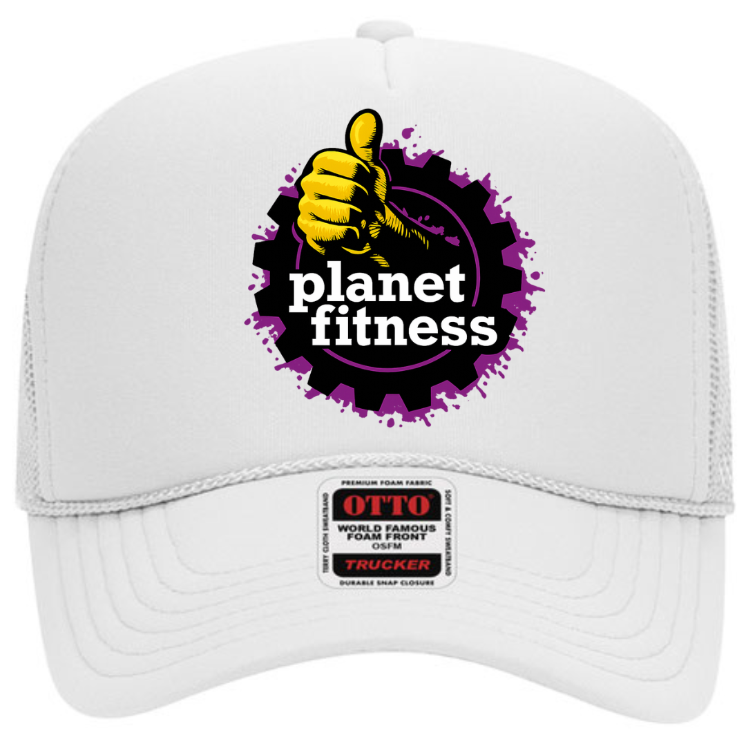 Planet Fitness Trucker Snapback Hat – Gym Lifestyle Mesh Cap, Adjustable Fit