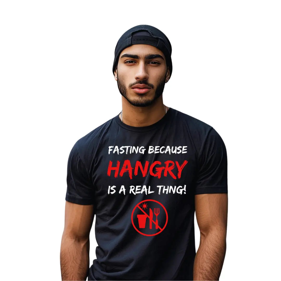 Stay Stylish While Fasting: Hangry-Proof T-Shirt for Ramadan & Beyond - Black Threadz