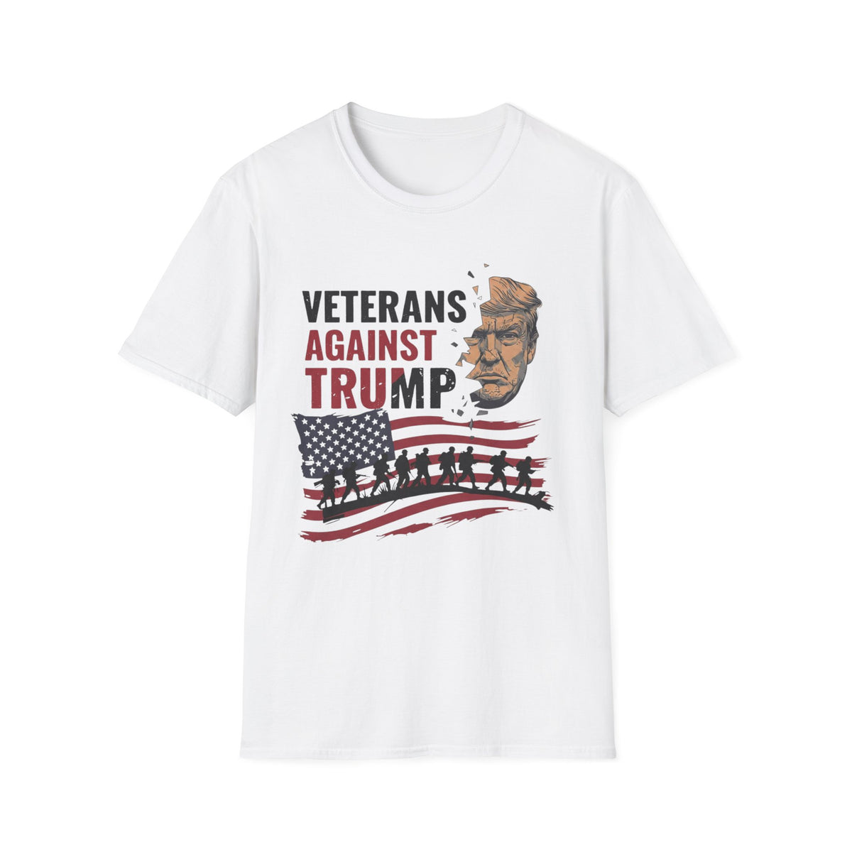 Veterans Against Trump T-Shirt | Patriotic No Kings & Protest Apparel