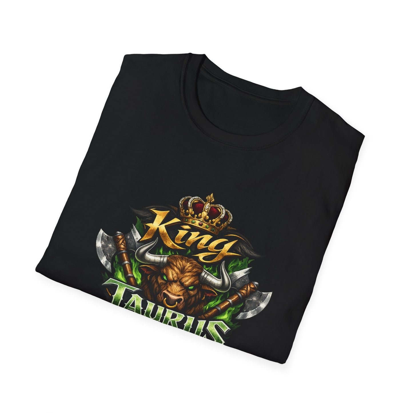 King Taurus T-Shirt — Zodiac Taurus Shirt, Taurus Season Tee, Astrology Graphic Tee, Birthday Gift for Taurus Men, Bull Sign Streetwear