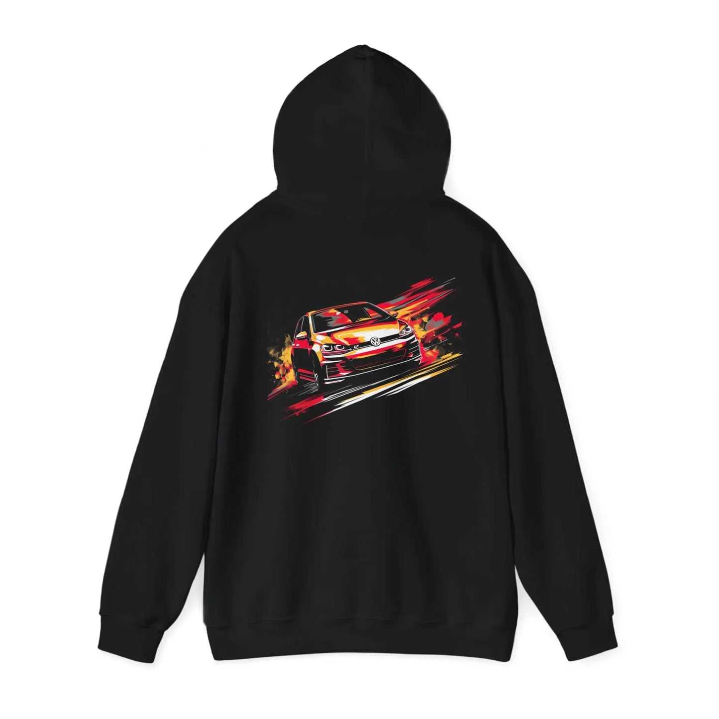 Vibrant VW GTI: Colorful Black Hoodie - Black Threadz