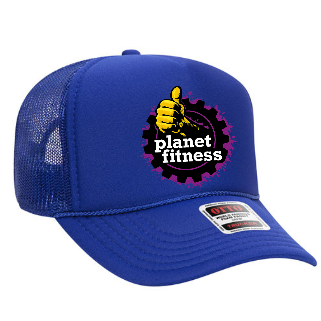 Planet Fitness Trucker Snapback Hat | Gym Lifestyle Mesh Cap, Adjustable Fit | Black Threadz Planet Fitness Trucker Snapback Hat | Gym Lifestyle Mesh Cap, Adjustable Fit | Black Threadz