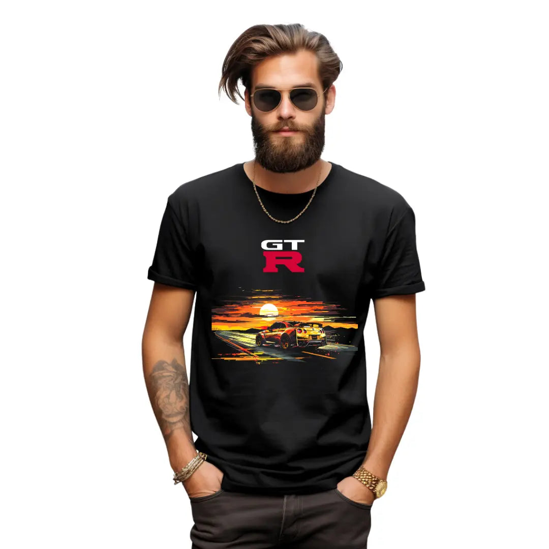 Nissan GT-R Black T-Shirt: Vintage Skyline Tee for Men | Available on Amazon - Black Threadz