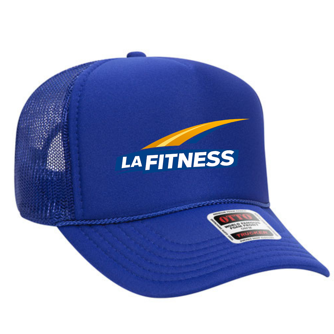 LA Fitness Trucker Snapback Hat – Gym Lifestyle Mesh Cap, Adjustable Fit