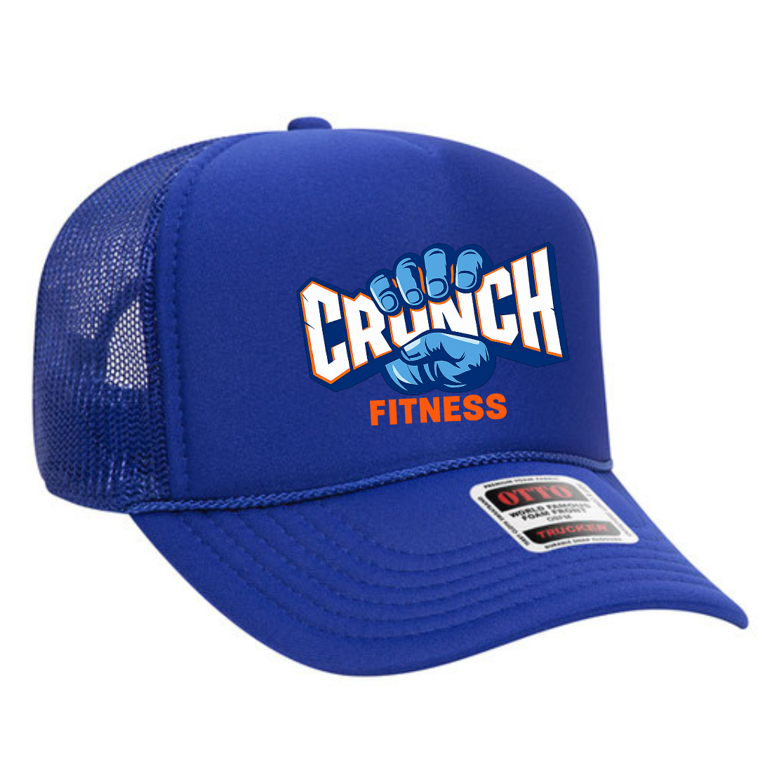 Crunch Fitness Trucker Snapback Hat – Gym Lifestyle Mesh Cap, Adjustable Fit