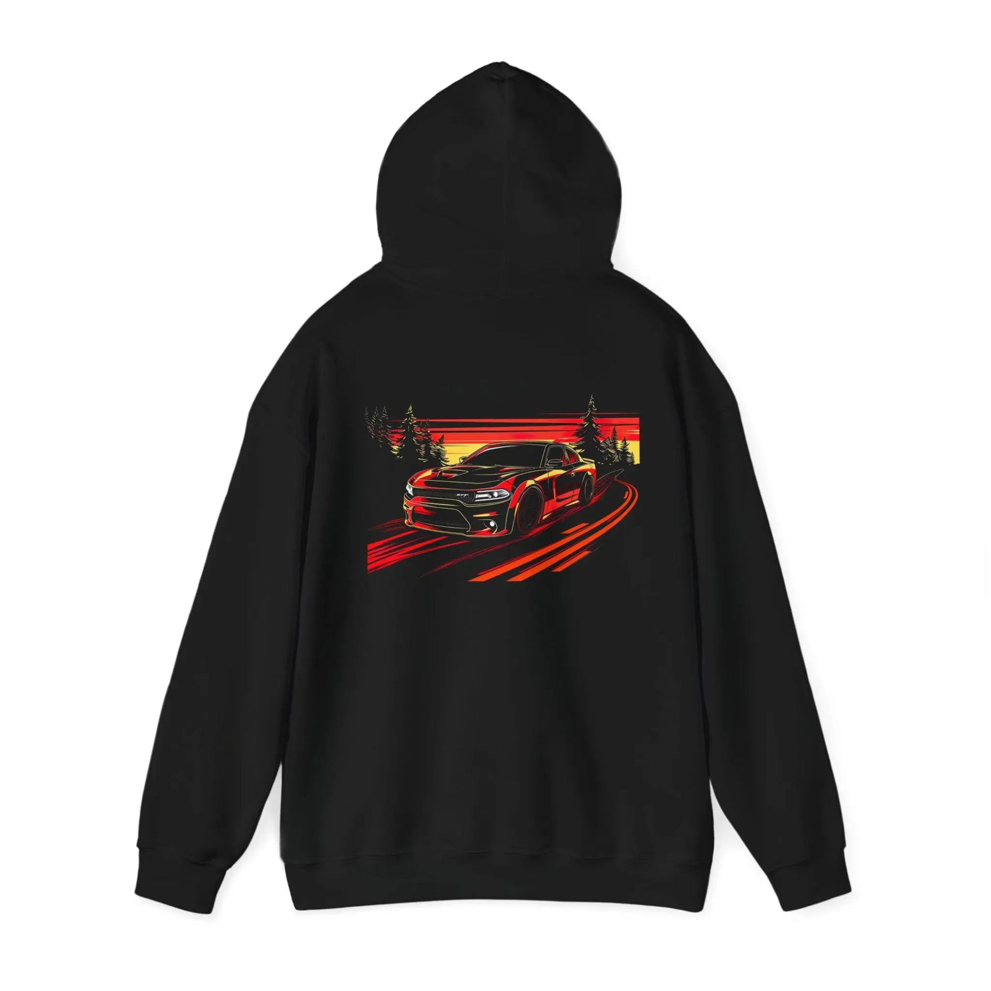 Sleek Style: Dodge Charger Countryside Black Hoodie - Dodge Charger Gifts for Him - Dodge Charger Merchandise - Black Threadz