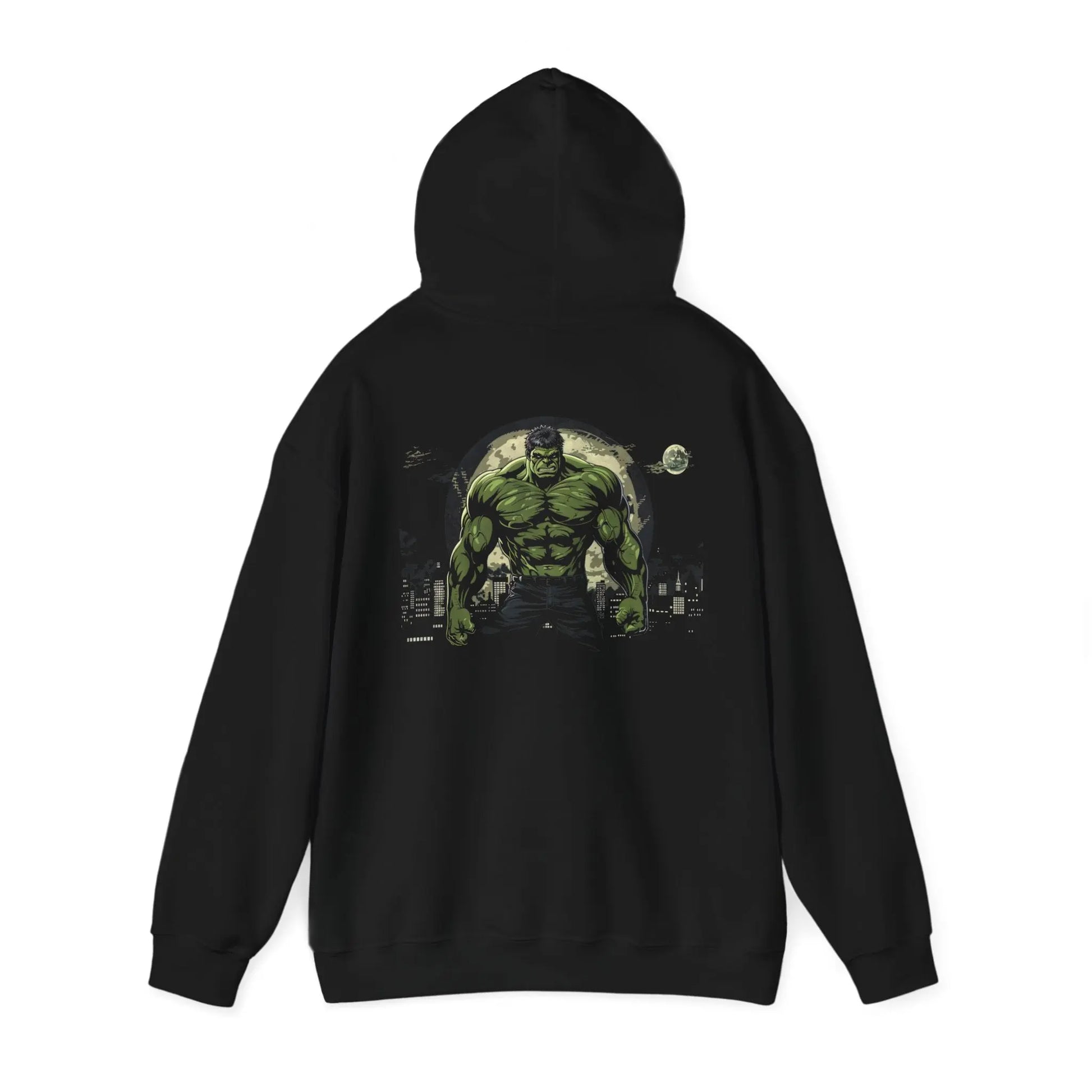 Urban Hero: The Hulk in New York City Black Hoodie - Black Threadz