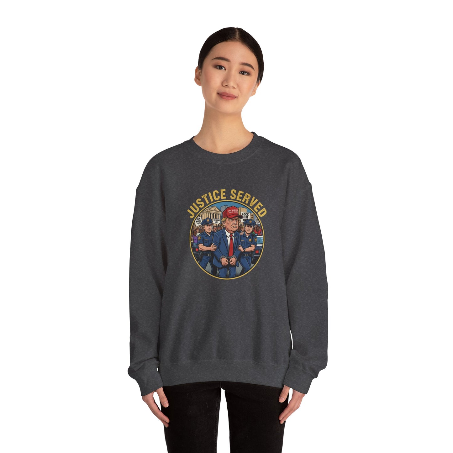 8 Crewneck Sweatshirt — Political Satire 'Is He Dead Yet?
