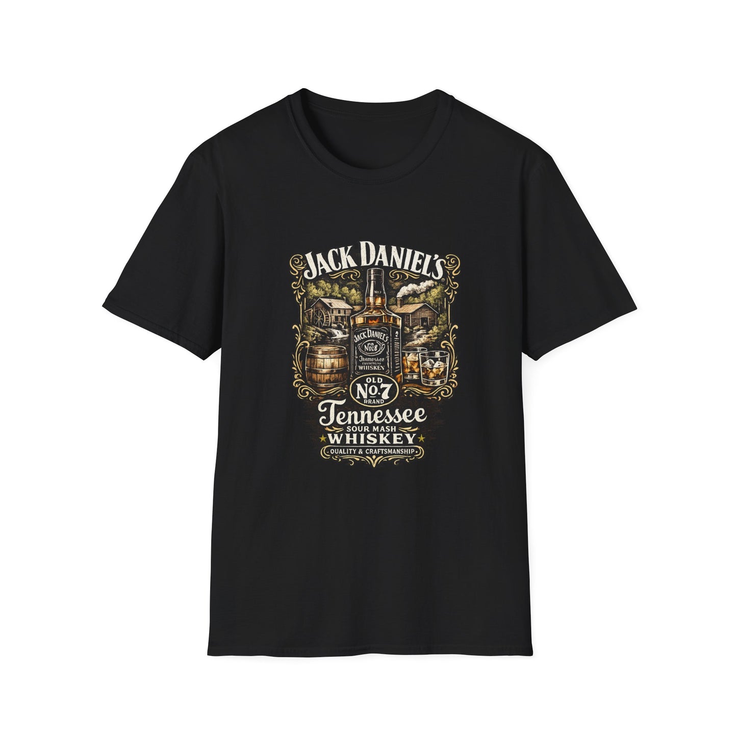 Jack Daniel’s T-Shirt – Whiskey Fan Tee, Tennessee Whiskey Shirt, Bar & Party Merch