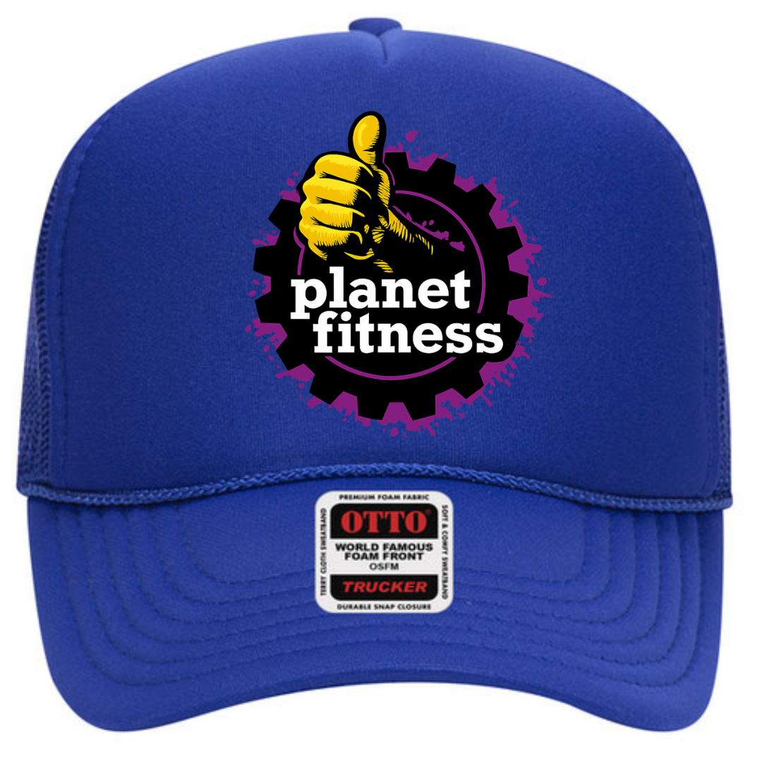 Planet Fitness Trucker Snapback Hat – Gym Lifestyle Mesh Cap, Adjustable Fit
