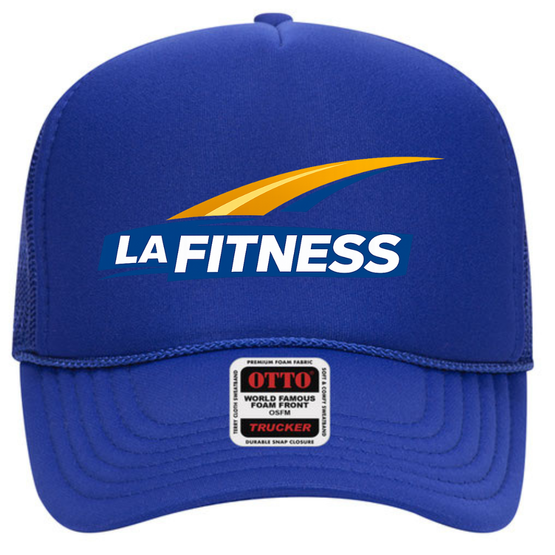 LA Fitness Trucker Snapback Hat – Gym Lifestyle Mesh Cap, Adjustable Fit