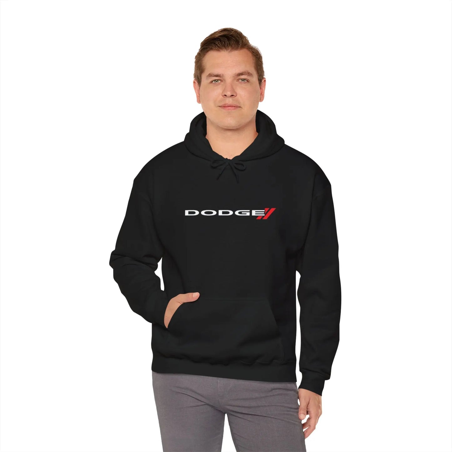 Embrace the Coastal Charm: Black Dodge Challenger on Beach Black Hoodie - Black Threadz