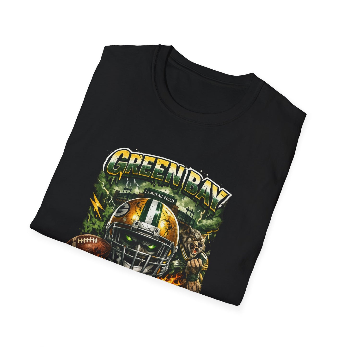 Green Bay Football Fan T-Shirt — Green & Gold Game Day Tee, Wisconsin Tailgate Shirt, Football Fan Graphic Tee, Gift for Green Bay Fans