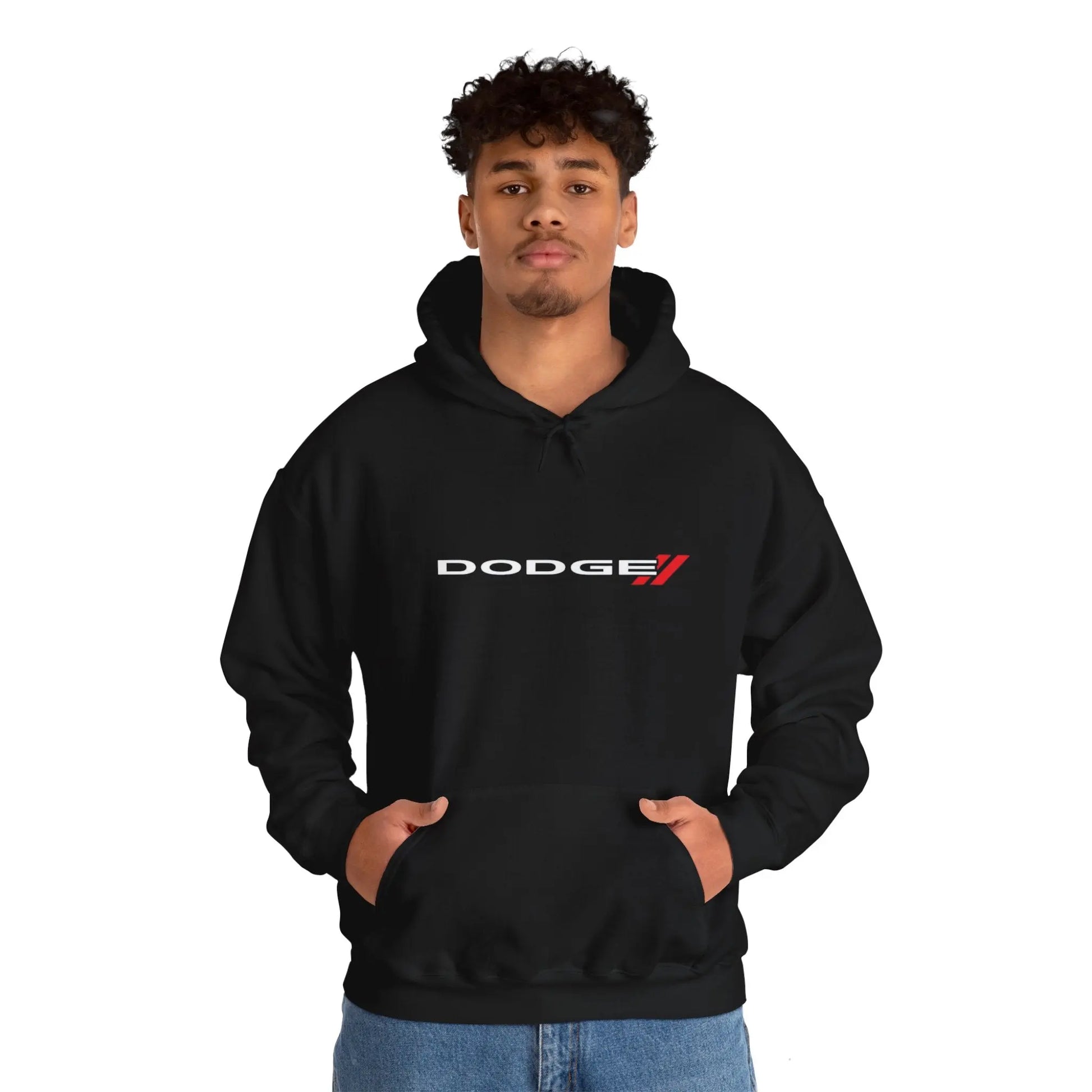 Red Dodge Challenger Countryside Drive Black Hoodie: Stand Out in Style! - Black Threadz