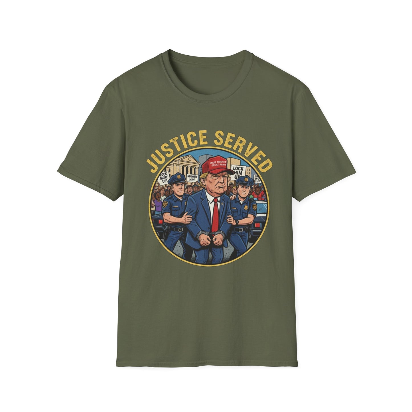 Justice Served Anti-Trump Arrest T-Shirt | No Kings & Accountability Tee