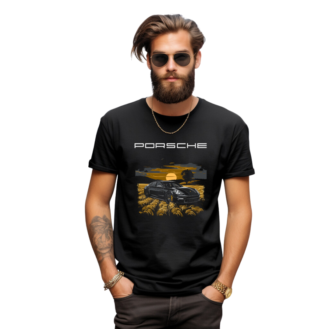 black porsche Panamera-shirt for him and her