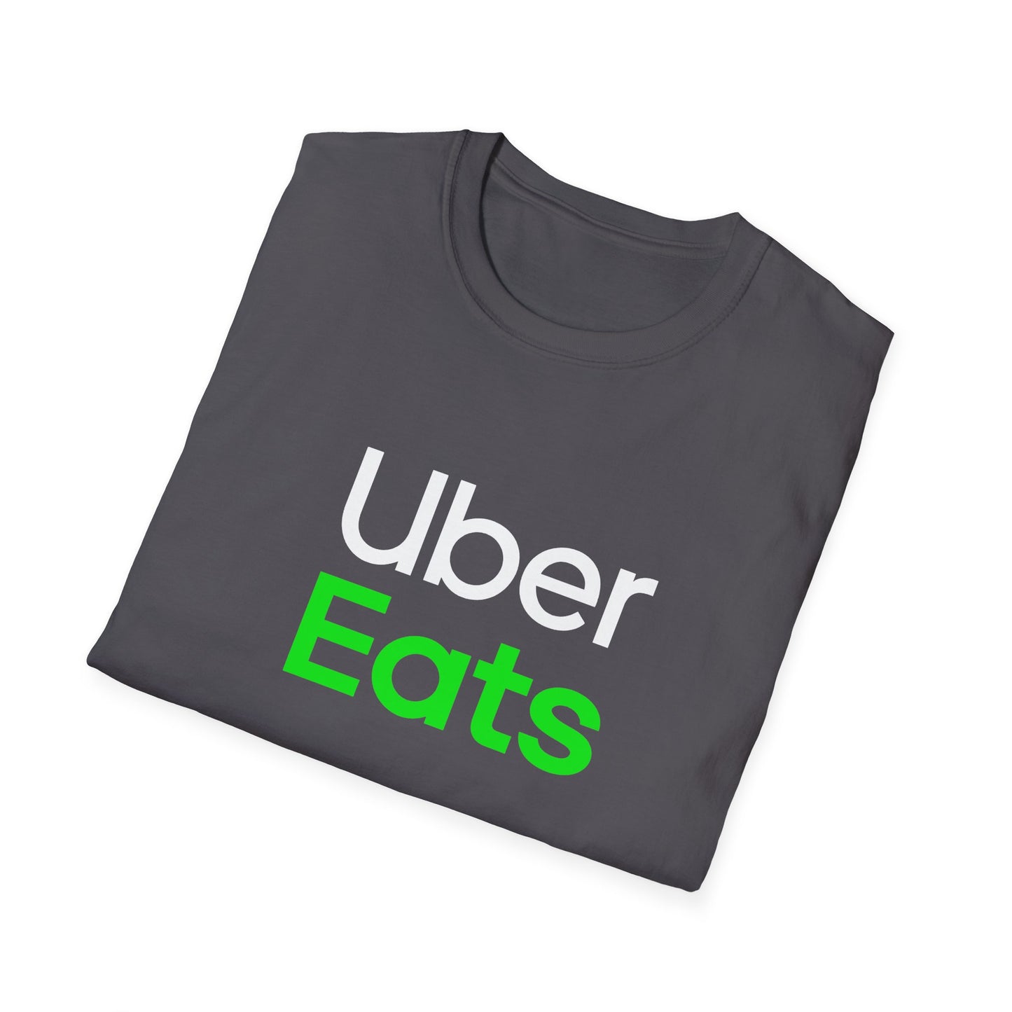 Uber Eats Graphic Tee - Unisex Cotton T-Shirt for Delivery Driver & Courier Gear | Official Uber Merch & Work Uniform | Logistics Apparel Streetwear - Perfect Foodie Gift & Uber Gift Delivery App Clothing