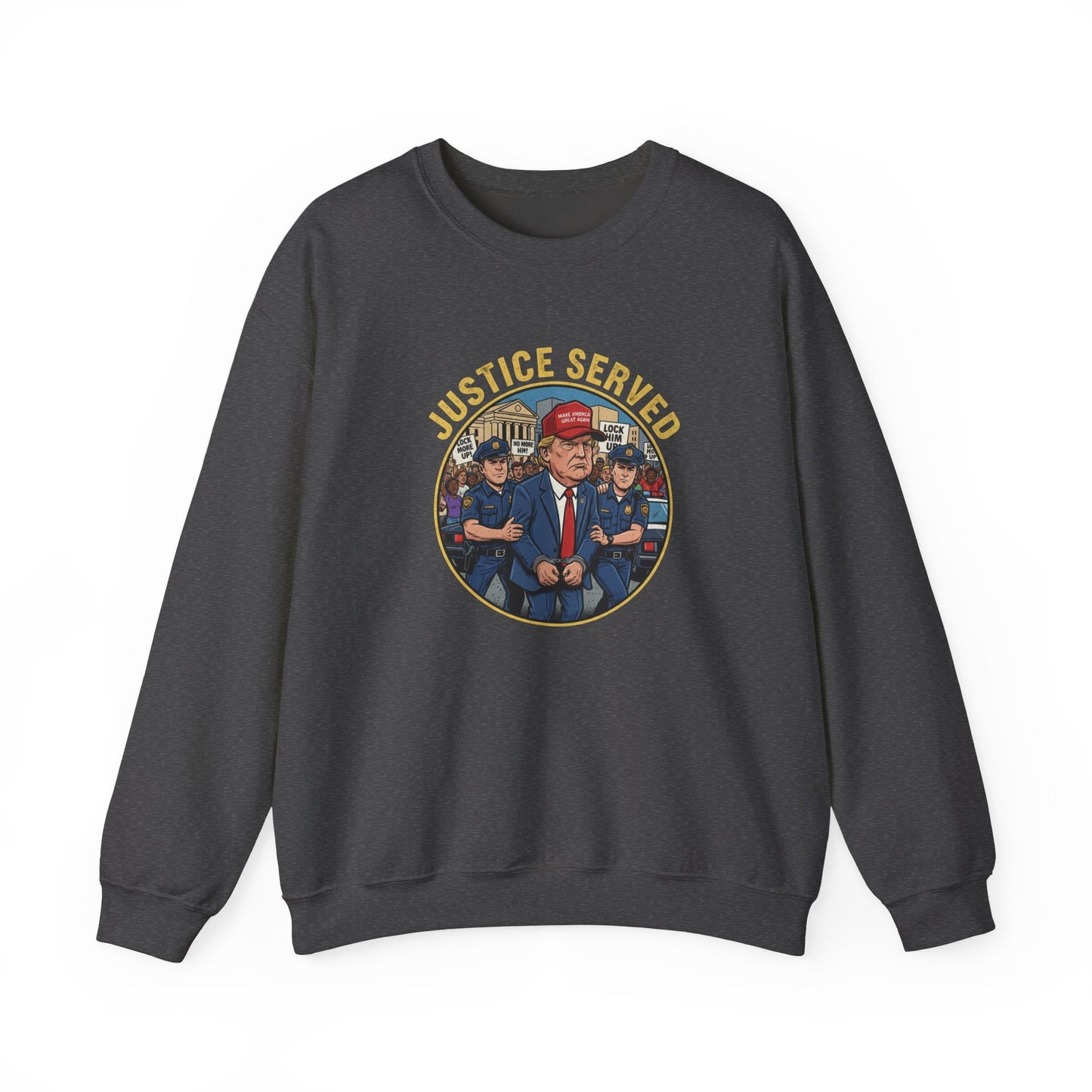 8 Crewneck Sweatshirt — Political Satire 'Is He Dead Yet?