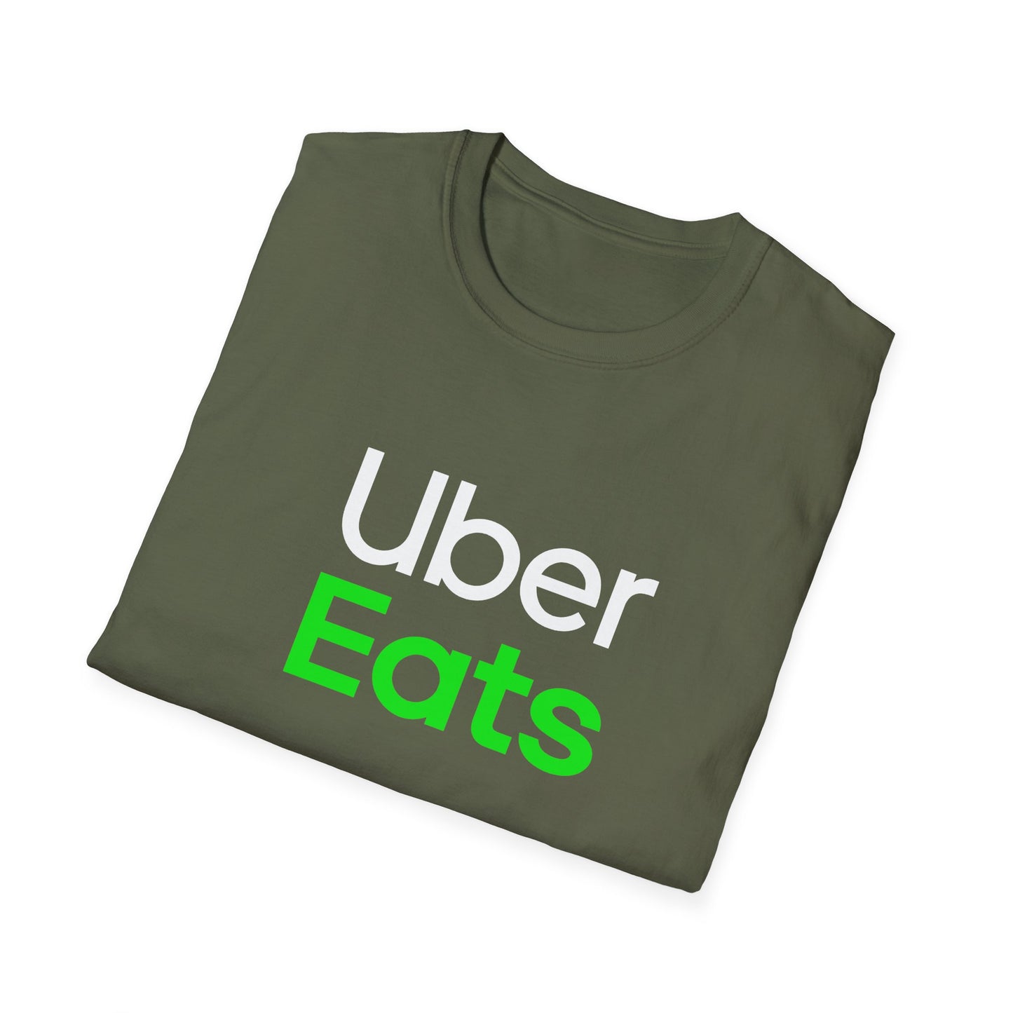 Uber Eats Graphic Tee - Unisex Cotton T-Shirt for Delivery Driver & Courier Gear | Official Uber Merch & Work Uniform | Logistics Apparel Streetwear - Perfect Foodie Gift & Uber Gift Delivery App Clothing