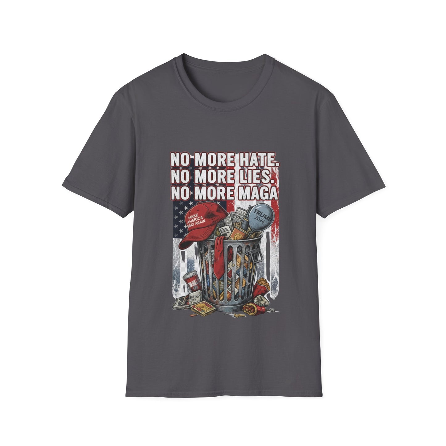 No More MAGA Anti-Trump T-Shirt | 2026 No Kings & Democracy Protest Gear