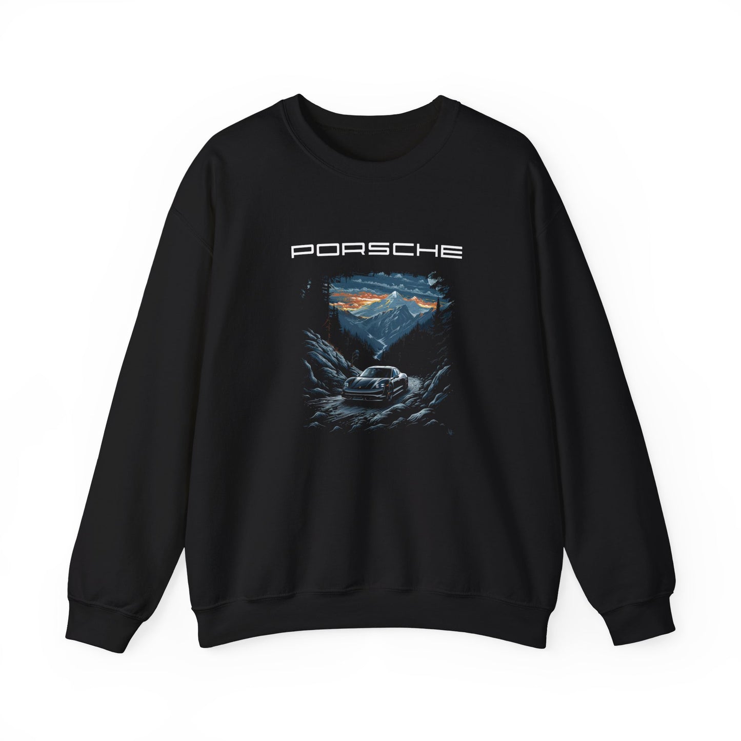 Porsche Taycan Sweatshirt - Men's Black Porsche Sweatshirt - Ideal Porsche Owner Gifts for Him and Her