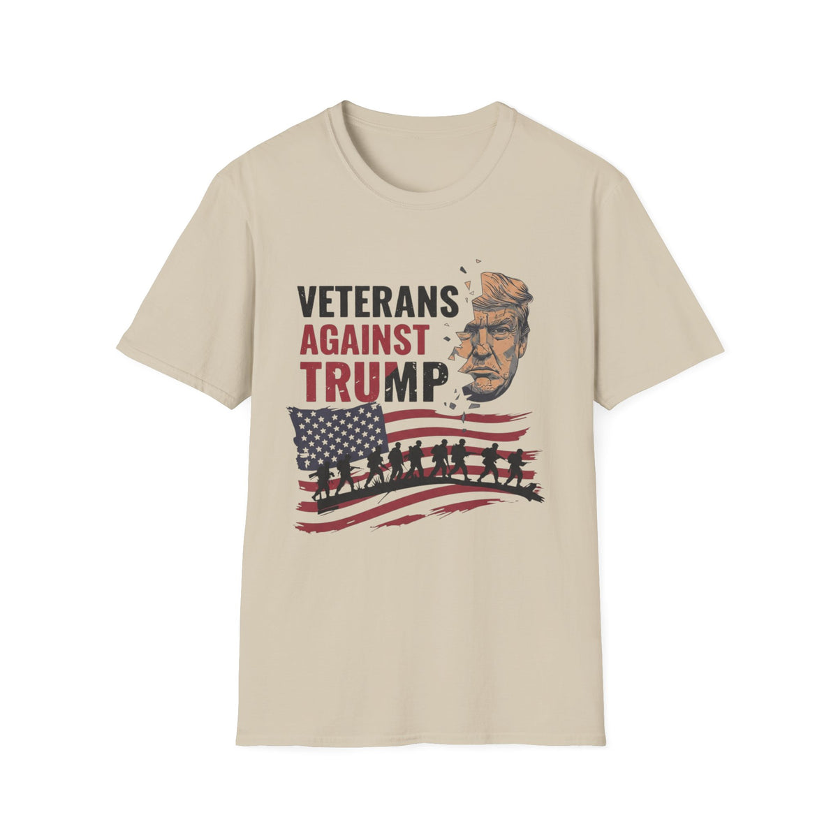 Veterans Against Trump T-Shirt | Patriotic No Kings & Protest Apparel