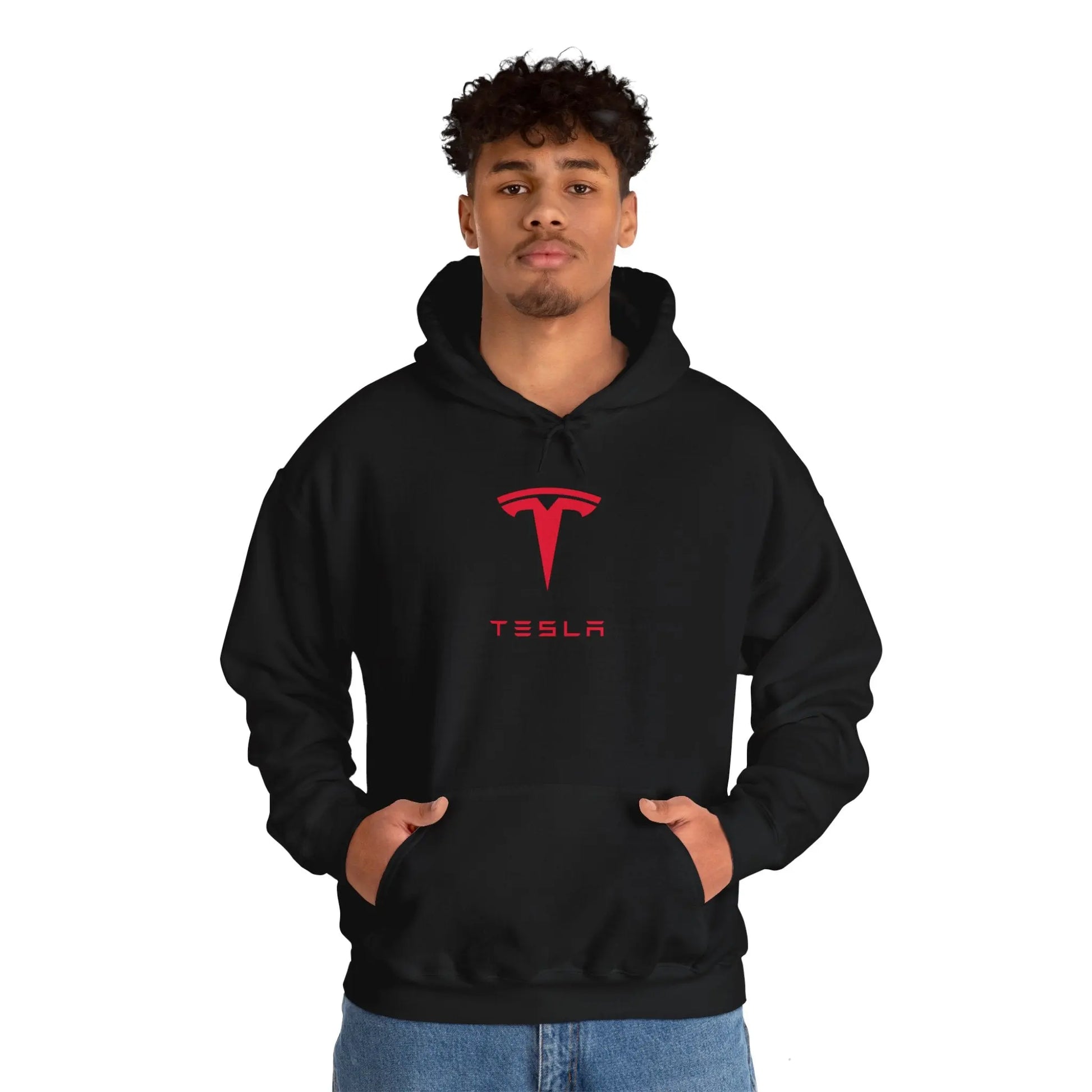 Sleek Style: Tesla Cybertruck on the Countryside Black Hoodie - Black Threadz