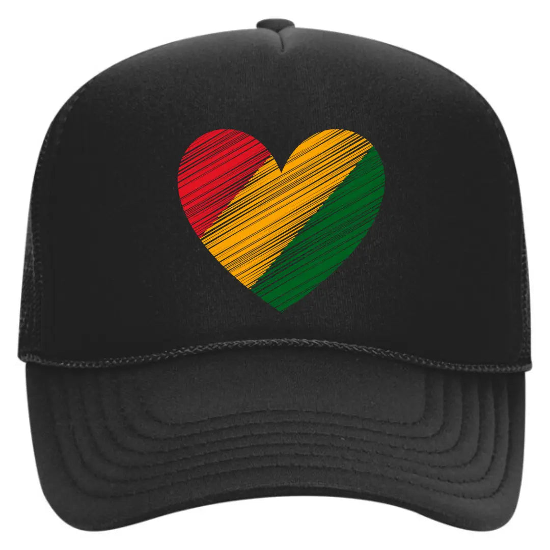 Juneteenth with Our Black Trucker Hat: Symbol of Freedom Edition - Black Threadz