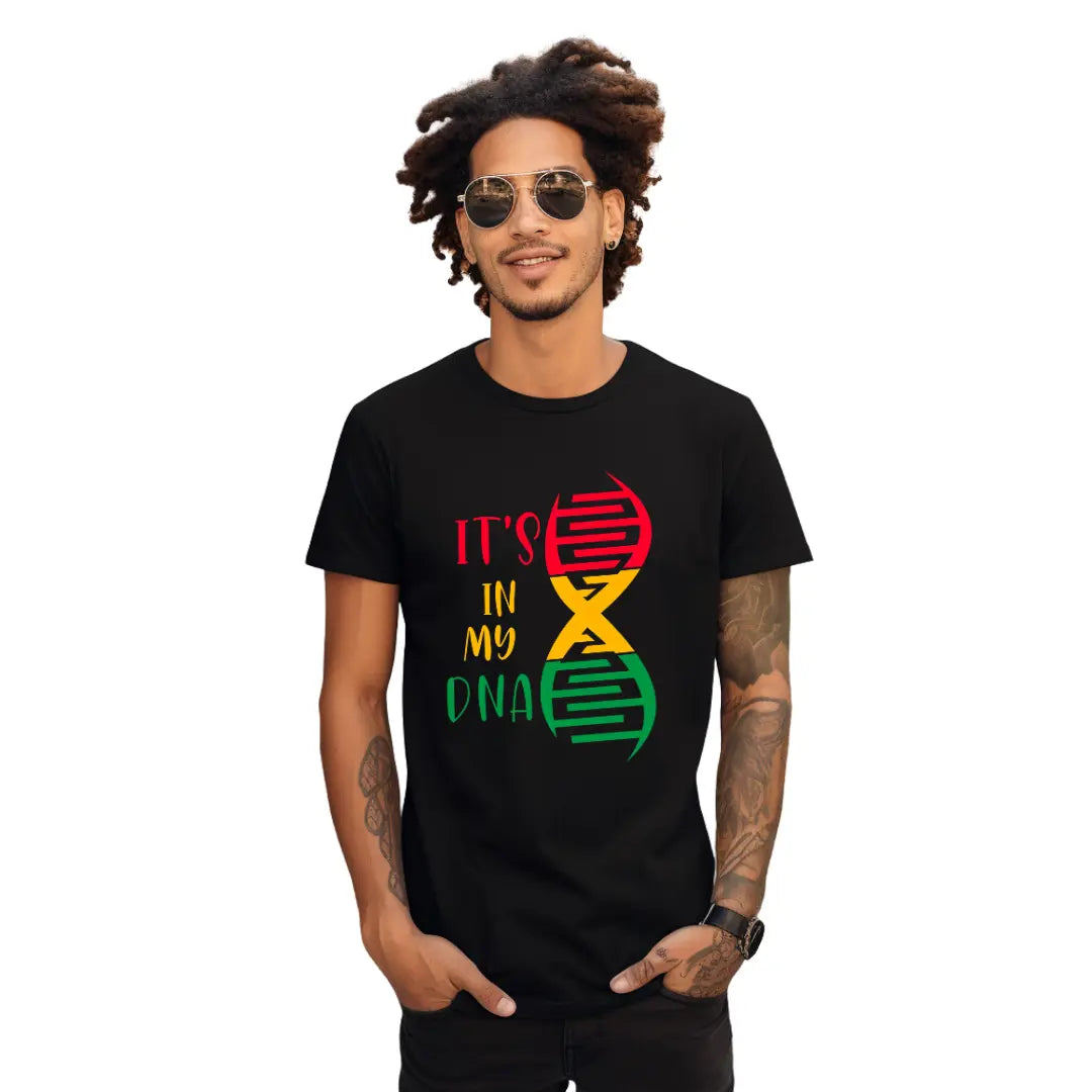 In My DNA Embrace Juneteenth with Our Black T-Shirt: Freedom Celebration Edition - Black Threadz