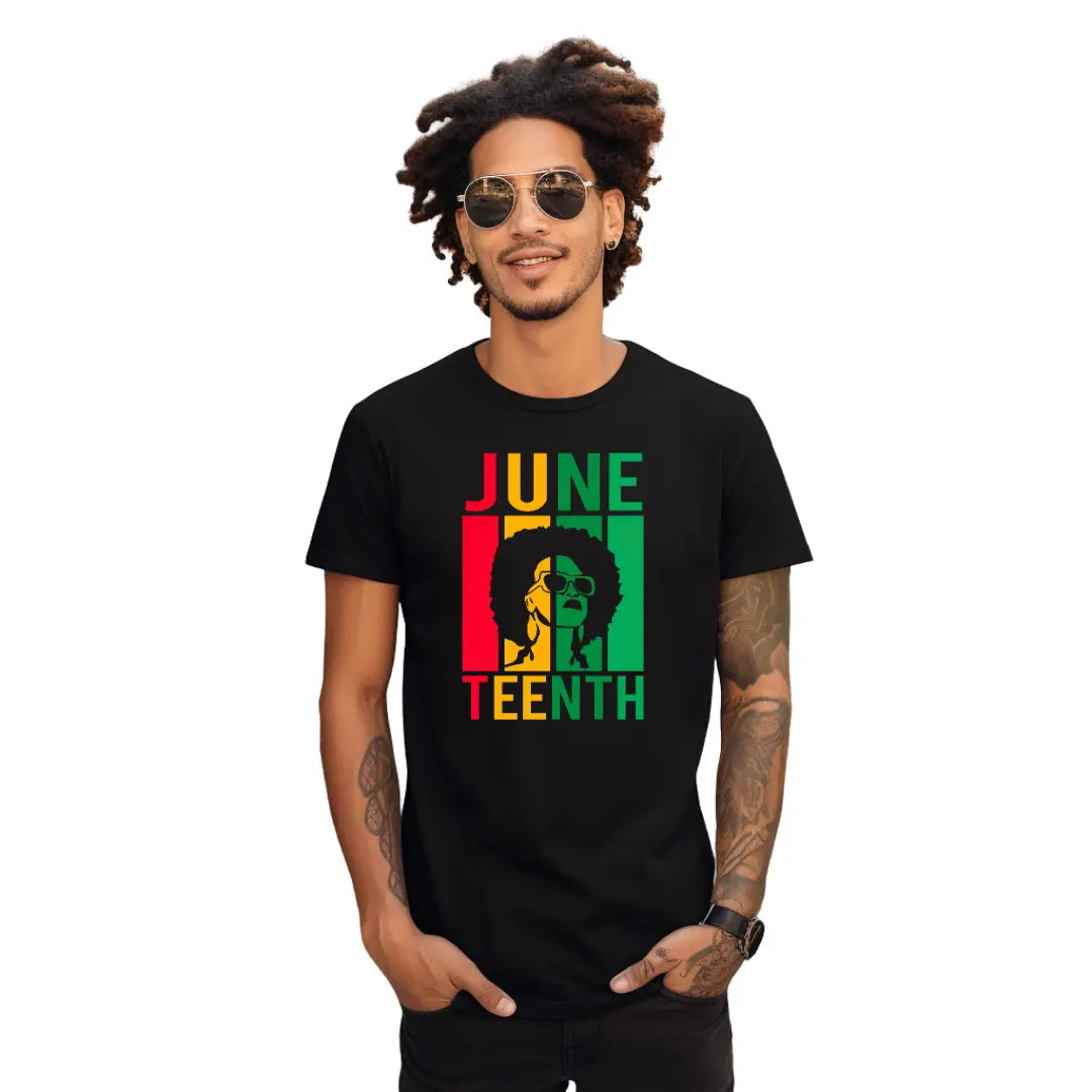 Embrace Juneteenth with Our Black T-Shirt: Freedom Celebration Limited Edition - Black Threadz