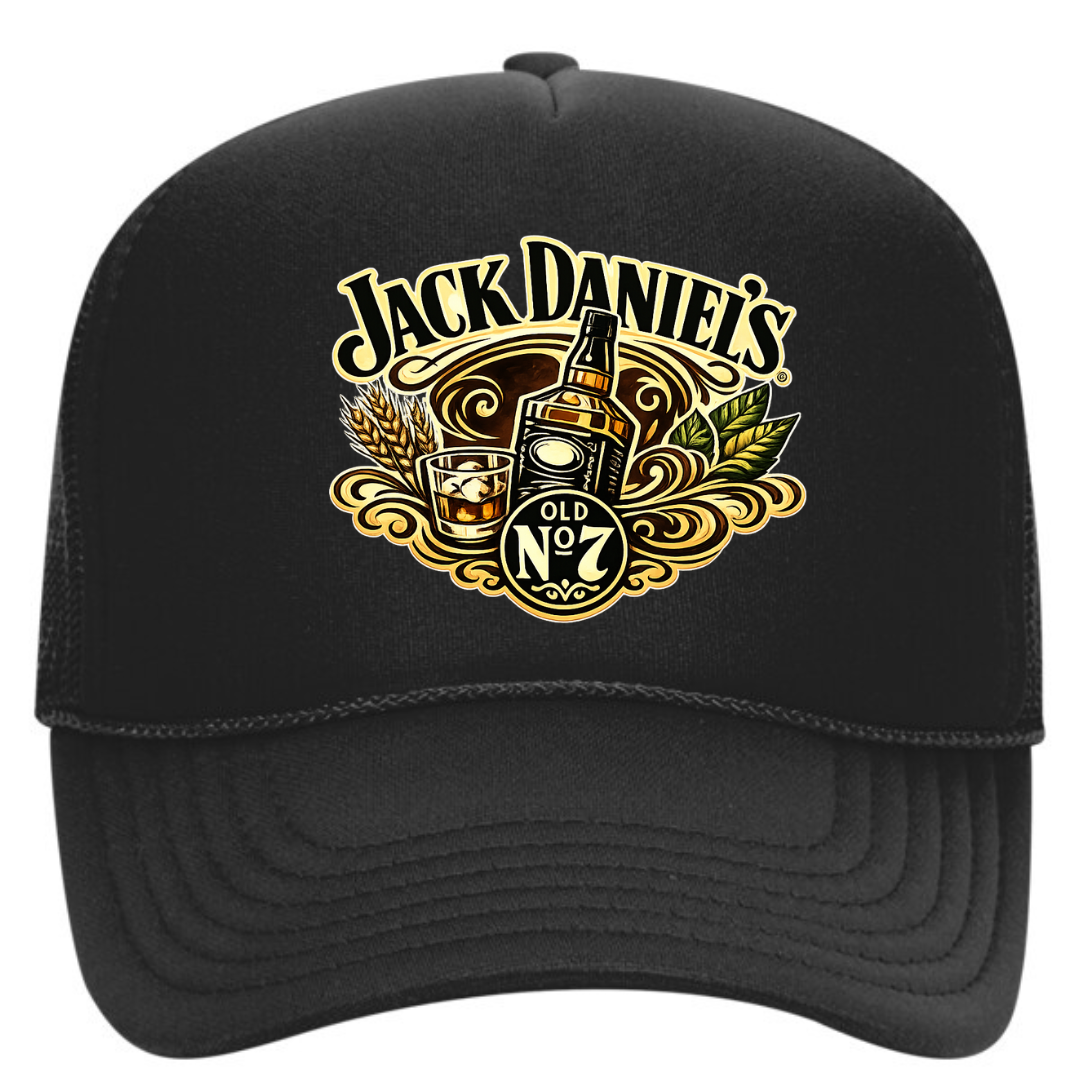 Jack Daniel’s Trucker Snapback Hat – Classic Whiskey Mesh Cap, Adjustable Fit