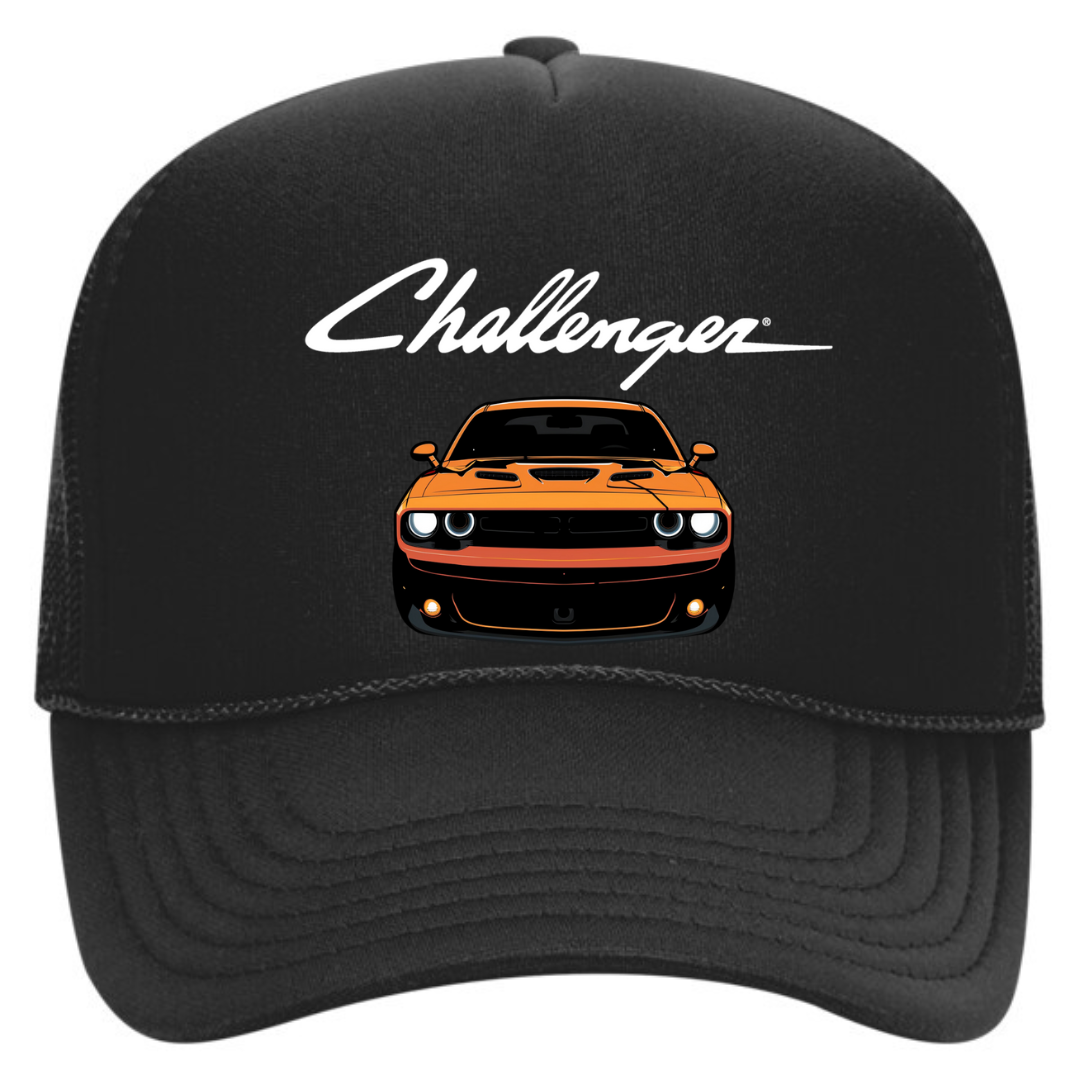 Dodge challenger trucker cap black