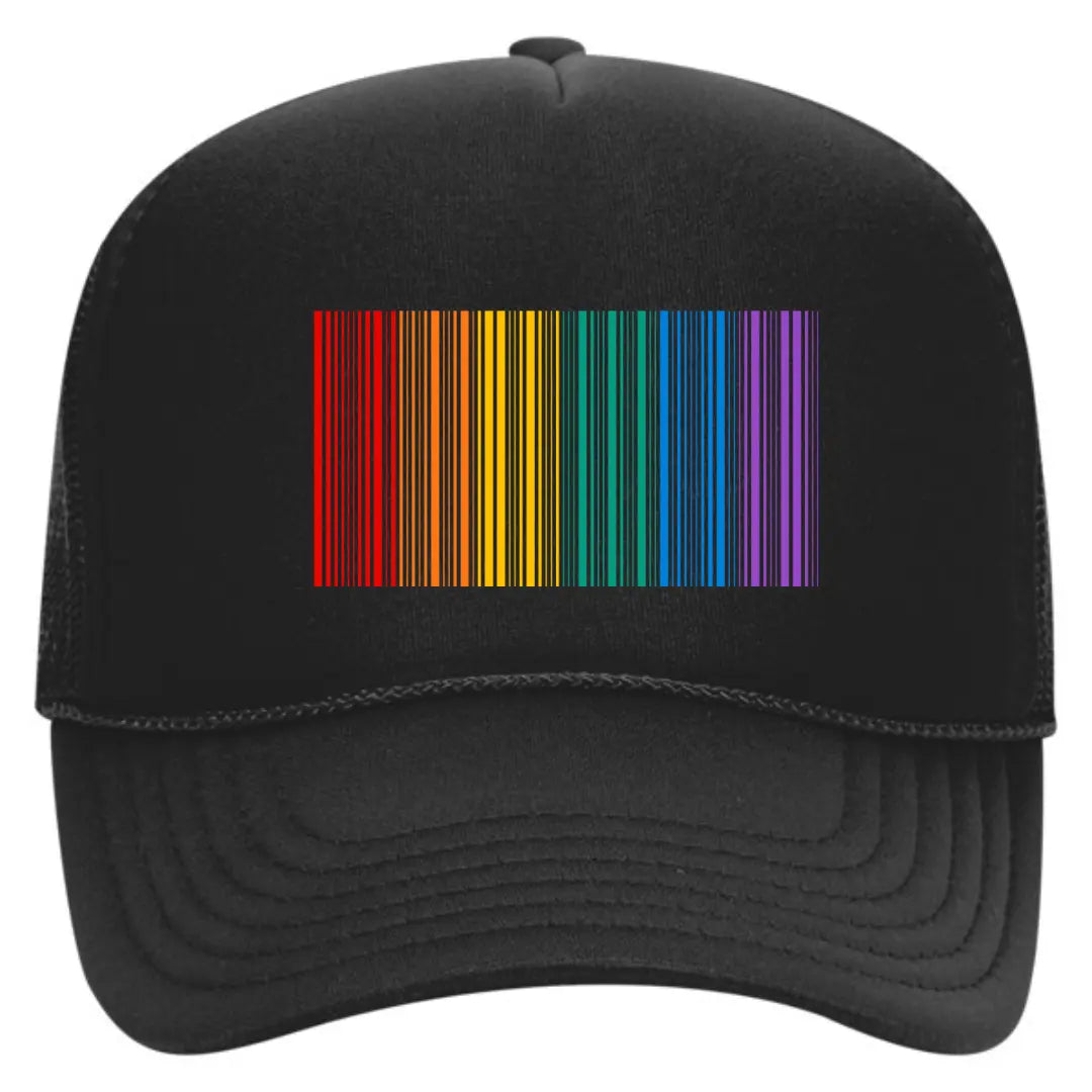 Prideful Vibes: LGBTQ Black Trucker Snapback Hat - Black Threadz