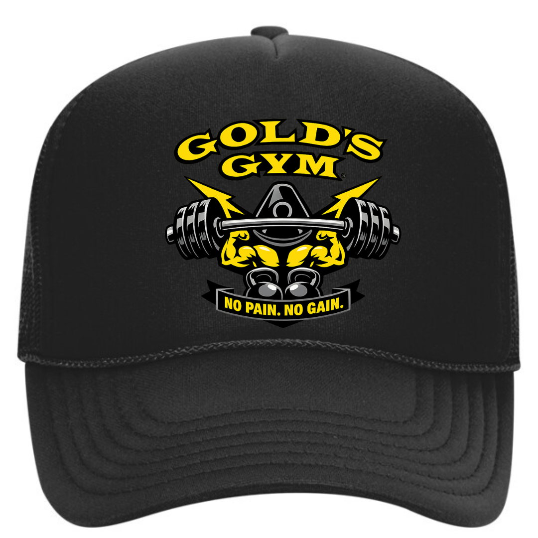 Gold’s Gym Trucker Snapback Hat – Classic Fitness Mesh Cap, Adjustable Fit