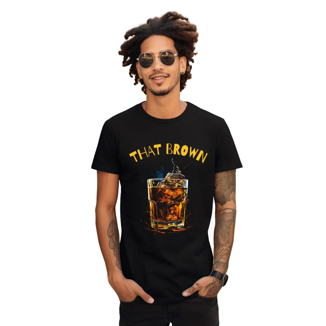 Brown Liquor Vibes T-Shirt: That Brown Elegance - Black Threadz