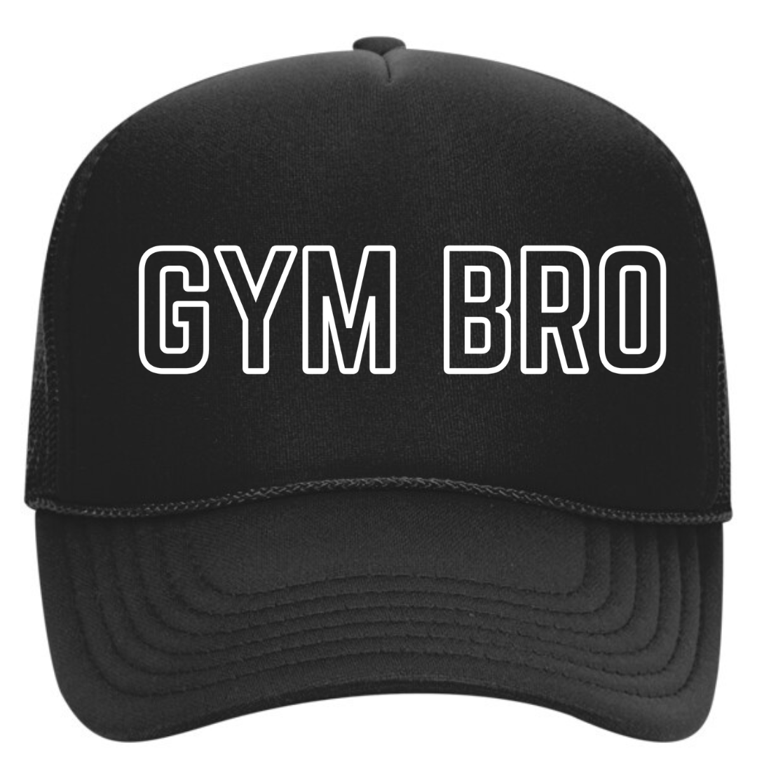 Gym Bro Fitness Trucker Hat with Sweatband - Best Workout Hat for Sweat