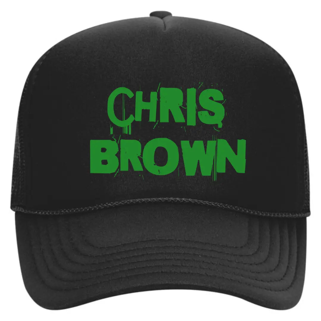 Legendary Style: Black Chris Brown 11:11 Tour Concert Trucker Snapback Hat - Black Threadz