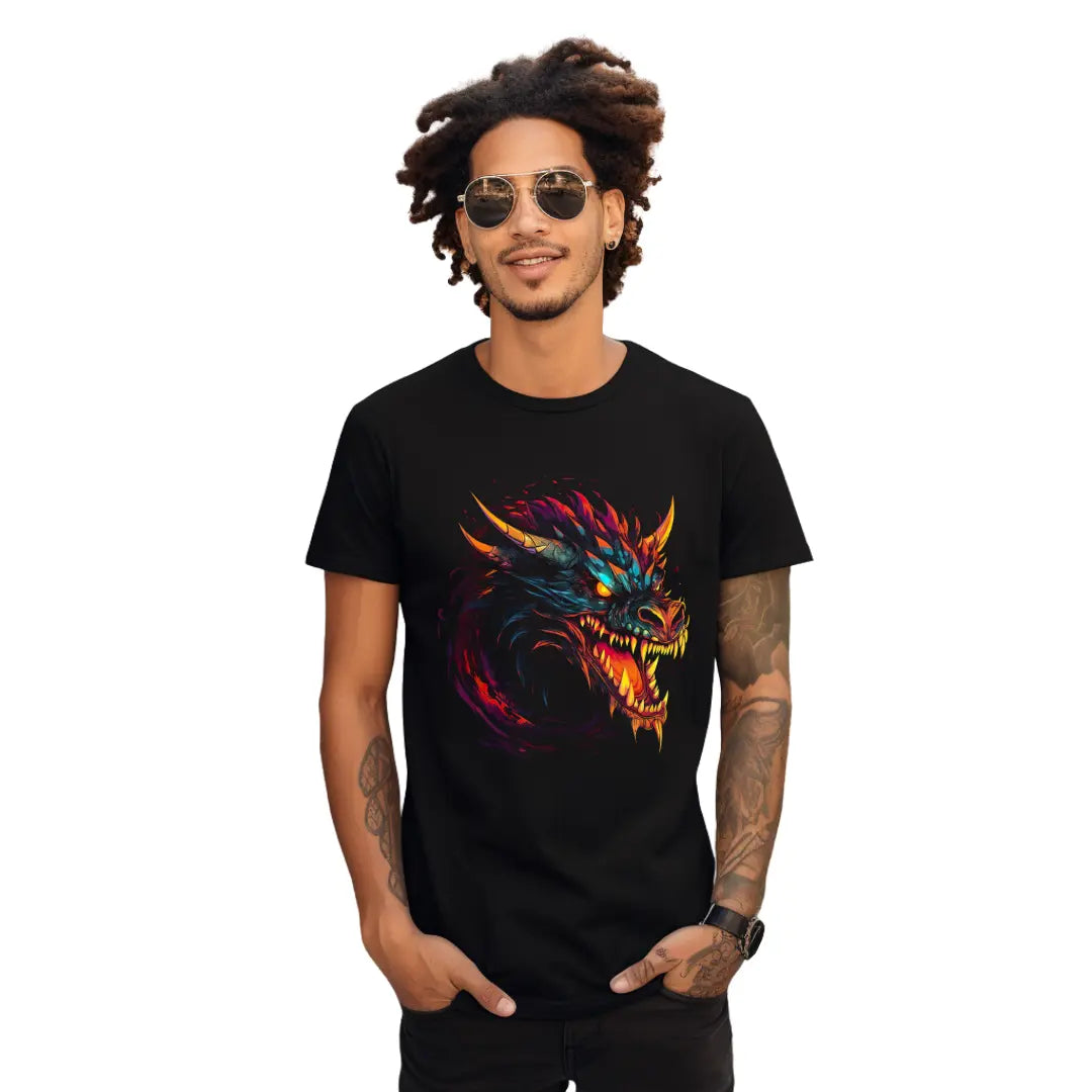 Dragon Power T-Shirt: Embrace the Mythical Might - Black Threadz