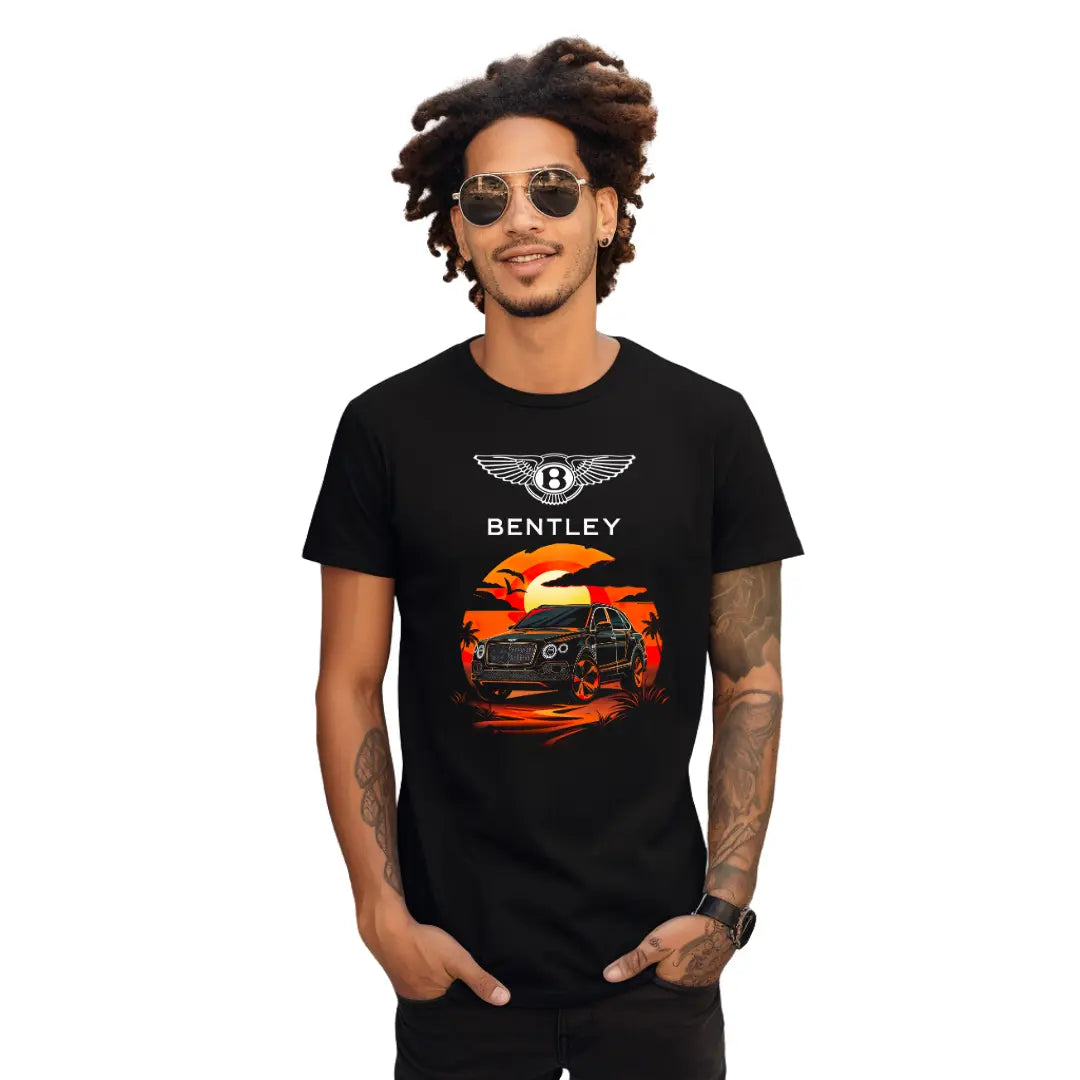 Bentayga Graphic Black T-Shirt - Luxury SUV Design - Black Threadz