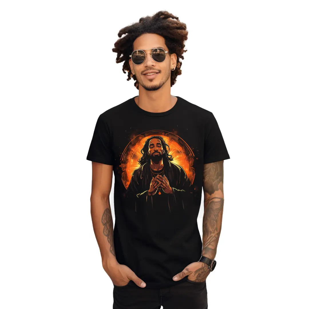 Black Jesus T-Shirt: Reverent and Stylish Tee for All - Black Threadz