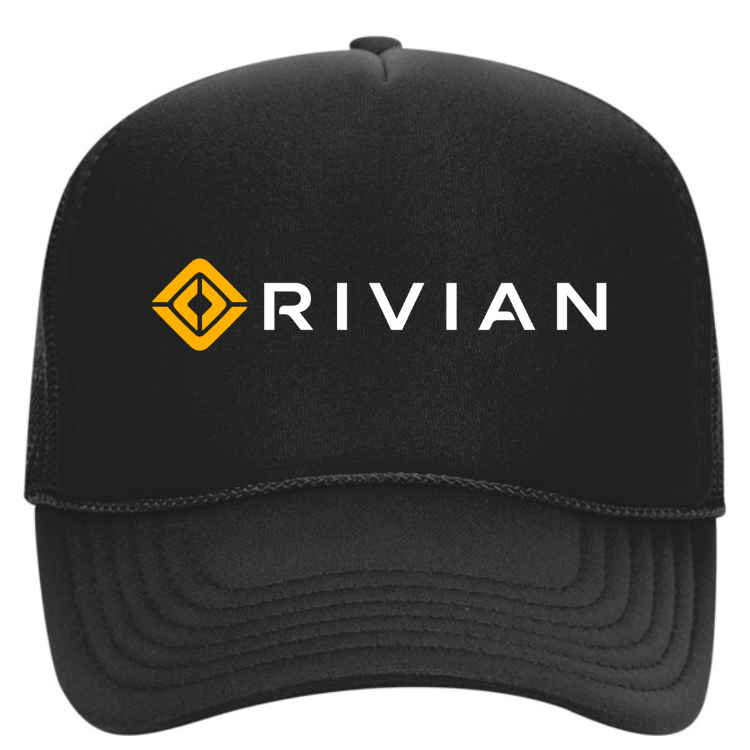 Rivian Logo Black Trucker Hat - Premium Snapback Hat for Men